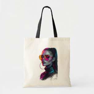 Bolsa Tote Neon Diva – Design Ousado de Arte de Ru