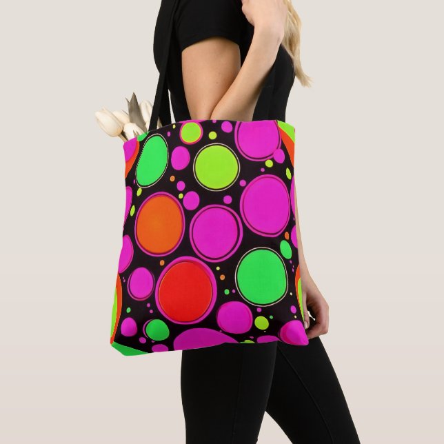 Bolsa Tote Neon Dot Party (Close Up)