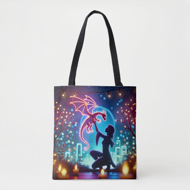Bolsa Tote  neon dragon trainer (Frente)