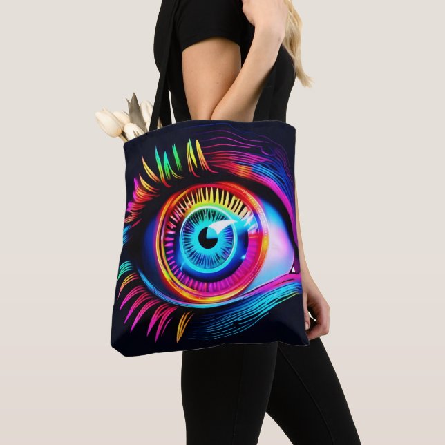 Bolsa Tote Neon Eye Dream (Close Up)