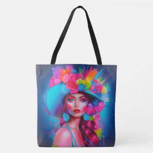 Bolsa Tote Neon Fantasy Floral Retrato