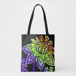 Bolsa Tote Neon Flowers