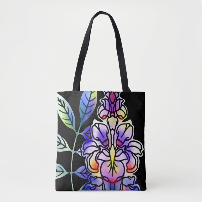 Bolsa Tote Neon Flowers (Frente)