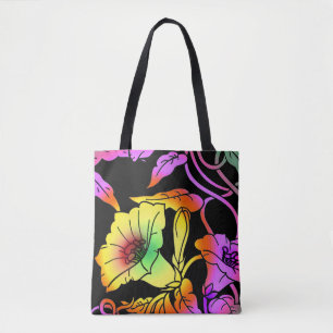 Bolsa Tote Neon Flowers