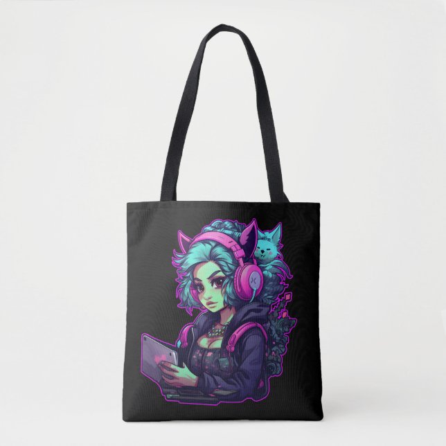 Bolsa Tote Neon gamer (Frente)