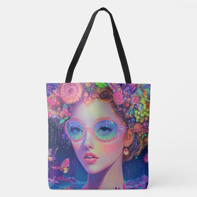 Bolsa Tote Neon Garden Goddese (Frente)
