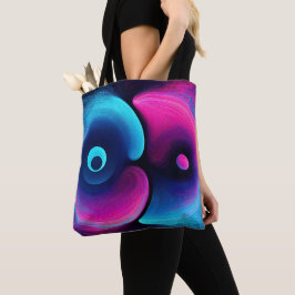 Bolsa Tote Neon Harmony: Uma Interpretação Moderna de Yin Yan