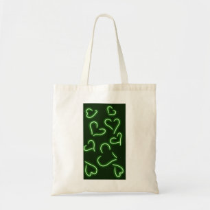 Bolsa Tote Neon Hearts Green