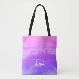 Bolsa Tote Neon Pink Laranja Roxo Trendência de Paraíso Tropi
