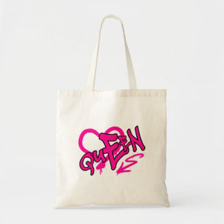 Bolsa Tote Neon Pink “Queen” Graffiti