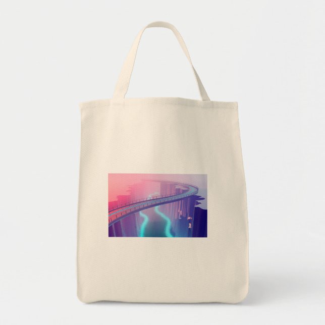 Bolsa Tote Neon Skybridge Dreamscape (Frente)