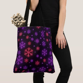 Bolsa Tote Neon Snowflakes