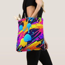Neon Splatter Paint Art