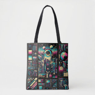 Bolsa Tote Neon Tech Odyssey