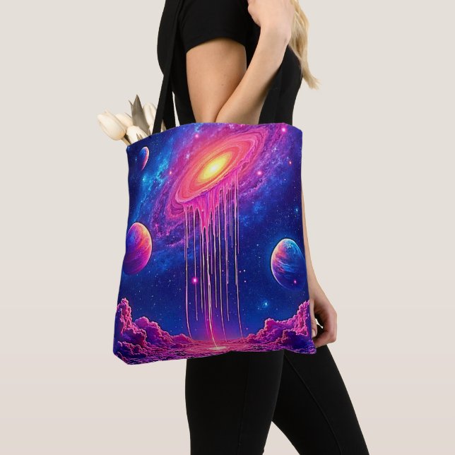 Bolsa Tote Neon Universe: Dripping Starlight (Close Up)