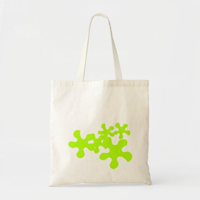 Bolsa Tote néon verde lodo preto (Frente)