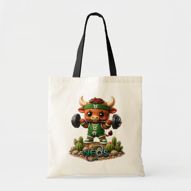 Bolsa Tote Neos Zodíaco Kawaii Touro (Frente)