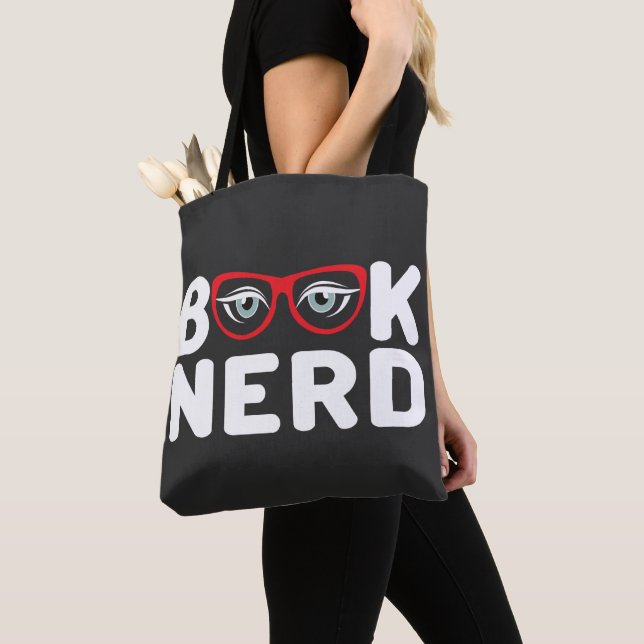 Bolsa Tote Nerd de Livro (Close Up)
