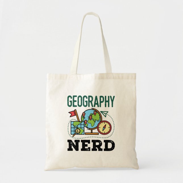 Bolsa Tote Nerd geográfico (Frente)