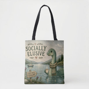 Bolsa Tote Nessie Esquiva Socialmente Criptídeo Aconchegante 