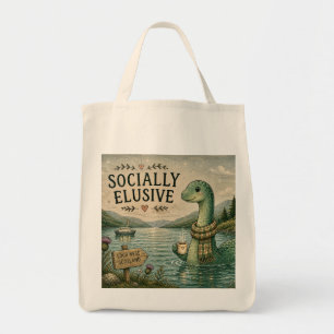 Bolsa Tote Nessie Esquiva Socialmente Críptido Aconchegante L