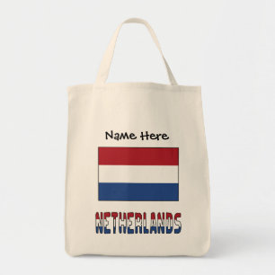 Bolsa Tote Netherlands and Netherlander Flag Personalized