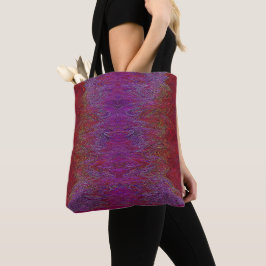 Bolsa Tote "Neural Firestorm" Abstrato" Red Purple