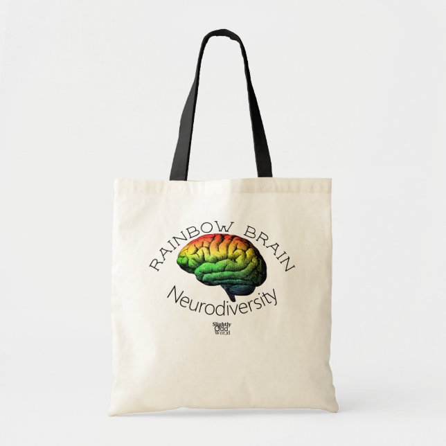 Bolsa Tote Neurodiversity "Rainbow Brain"/ Autism/ ADHD (Frente)
