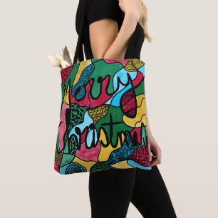 BOLSA TOTE NEUROGRÁFICO E LINHA PRETA DO NATAL DE MERRÍCULA