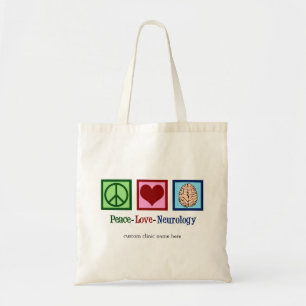 Bolsa Tote Neurologista Personalizado do Peace Love