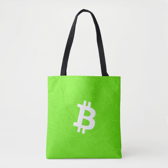 Bolsa Tote Neurônio Verde Bitcoin (Frente)