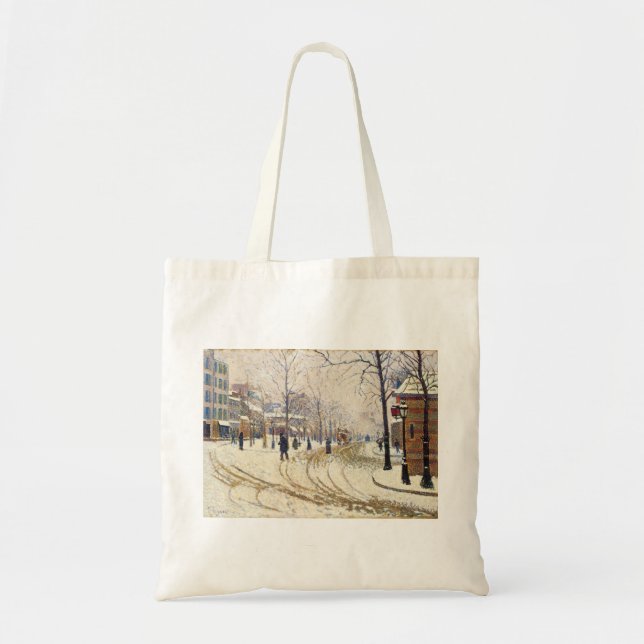 Bolsa Tote Neve, Boulevard de Clichy, Paris por Paul Signac (Frente)