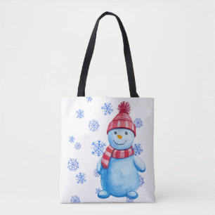 Bolsa Tote Neve com flocos de neve