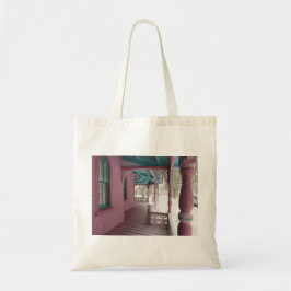 Bolsa Tote Neve de inverno em varanda cor-de-rosa - Vineyard