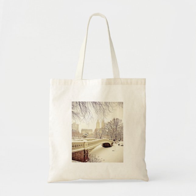 Bolsa Tote Neve do Central Park - inverno New York (Frente)