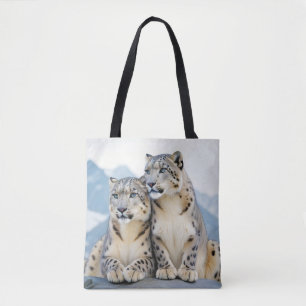 Bolsa Tote Neve Leopardo Animal Natureza Natureza Natureza Se