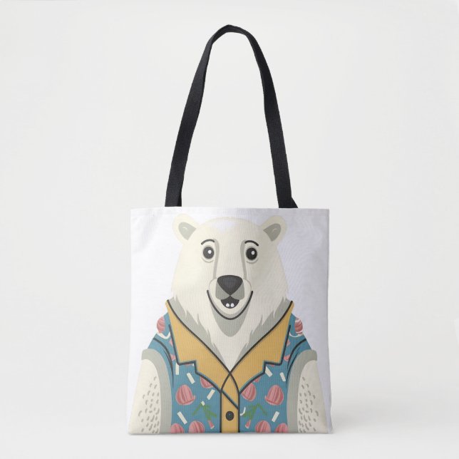 Bolsa Tote New Year and funny and happy animals (Frente)