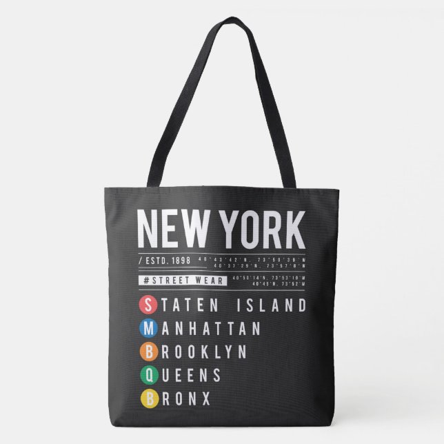 Bolsa Tote New York 5 Boroughs (Frente)