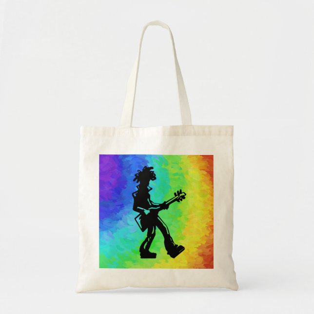 Bolsa Tote New York Boogie Nights Guitar Rainbow (Frente)