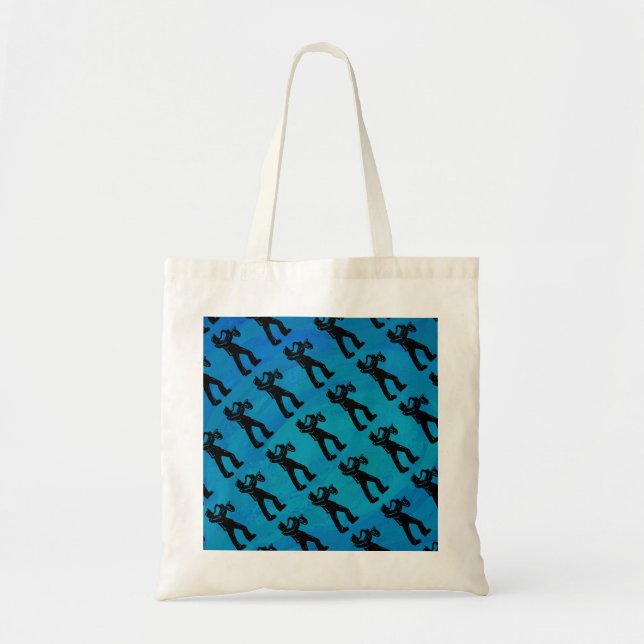 Bolsa Tote New York Boogie Nights Saxophone Blue (Frente)