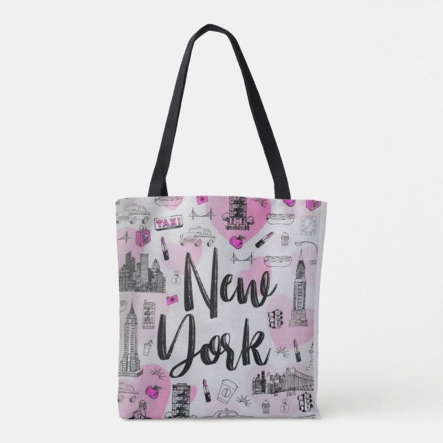 Bolsa Tote New York City Style Design (Verso)