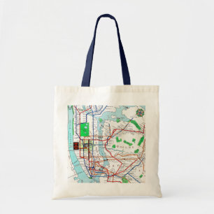 Bolsa Tote New York: Metro Mapa, 1940