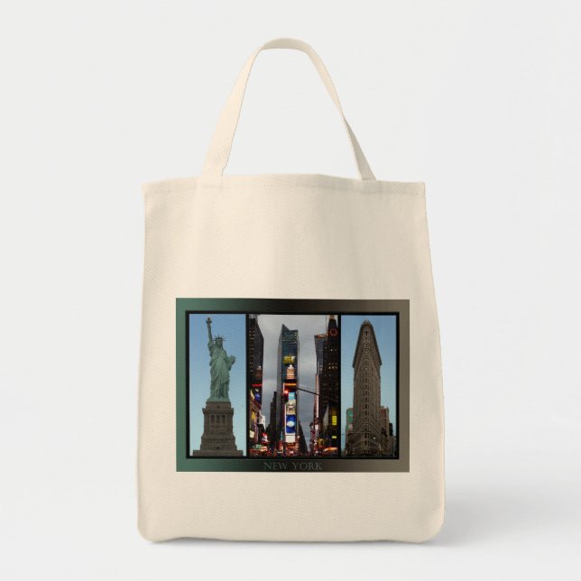 Bolsa Tote New York Souvenirs NY Tote Bag Landmark Souvenirs (Frente)