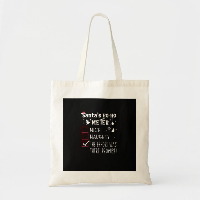 Bolsa Tote Nice Naughty The Was There Promise Christmas (Frente)