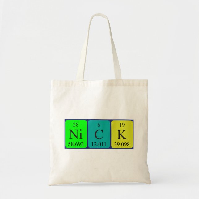 Bolsa Tote Nick periodicamente mesa name tote bag (Frente)