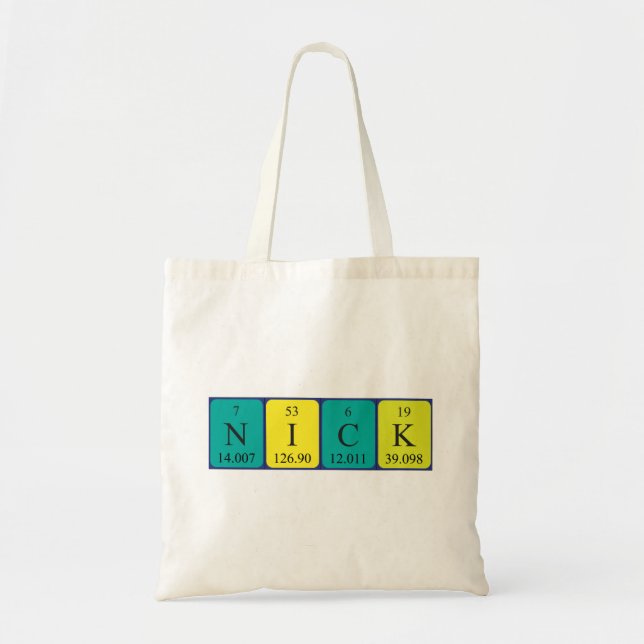Bolsa Tote Nick periodicamente mesa name tote bag (Frente)