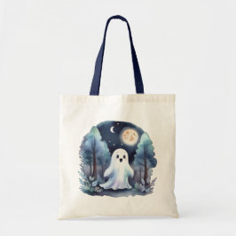 Bolsa Tote Niedliches Gespenst Geist im Wald Watercolor