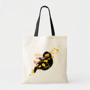 Bolsa Tote Niffler Flutuando Com Dourado