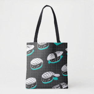 Bolsa Tote Nigiri Sushi Vintage Sketch Patterno