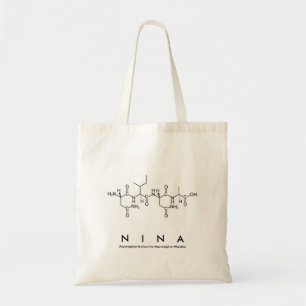 Bolsa Tote Nina peptide name bag